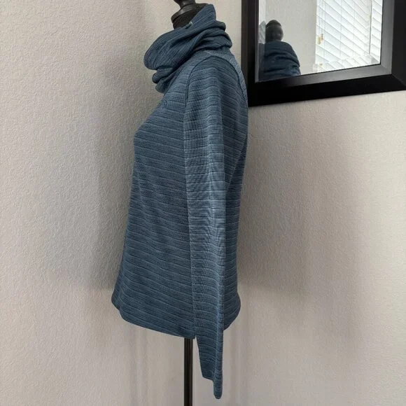 NORTH FACE Novelty Glacier Fleece Funnelneck Pullover Shirt Ink Blue Small - Picture 5 of 13